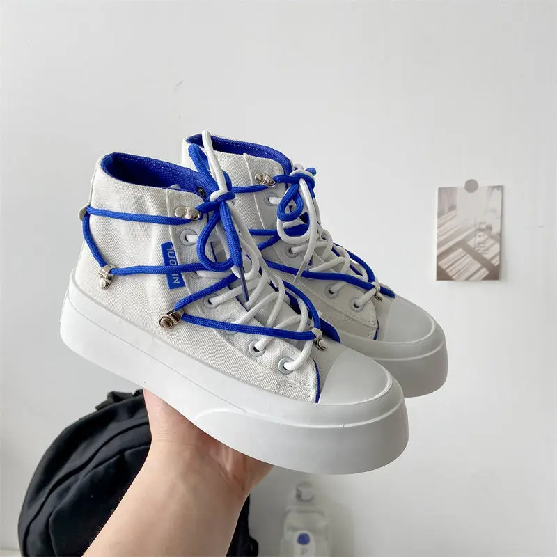 High Platform Flat Canvas Blue Women's Shoes 2022 Spring New Casual White Vulcanize Shoes Sneakers Running Shoes Women B1-38
High Platform Flat Canvas Blue Women's Shoes 2022 Spring New Casual White Vulcanize Shoes Sneakers Running Shoes Women B1-38