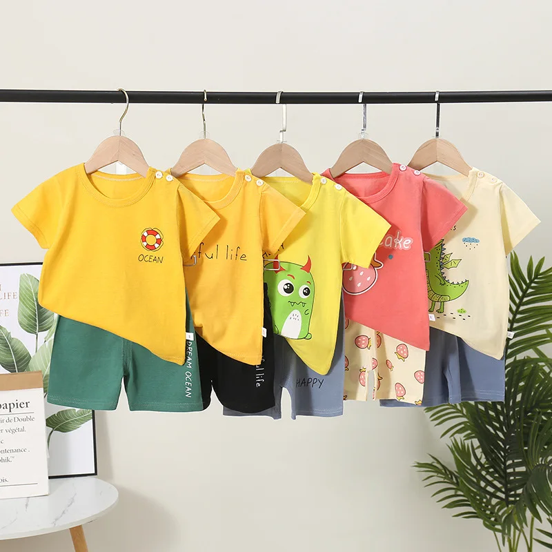 Children's Clothing Children's Short-Sleeved Suit Cotton Girls' Summer Clothes Boys' T-shirt Shorts Baby Half Sleeve
Children's Clothing Children's Short-Sleeved Suit Cotton Girls' Summer Clothes Boys' T-shirt Shorts Baby Half Sleeve