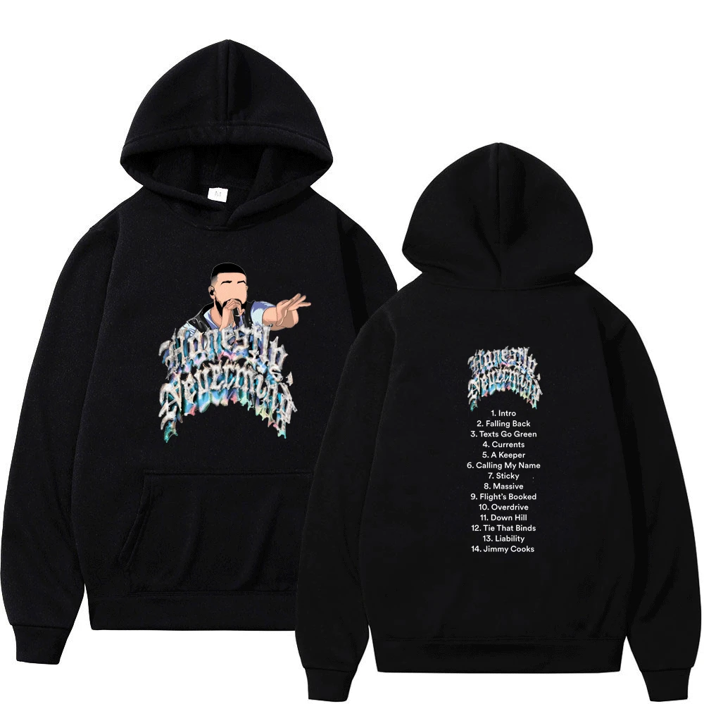 2022 New Rapper Drake Music Album Honestly Nevermind Hoodie Men Woman Fashion Hip Hop Black Hooded Sweatshirt Long Sleeves Tops
2022 New Rapper Drake Music Album Honestly Nevermind Hoodie Men Woman Fashion Hip Hop Black Hooded Sweatshirt Long Sleeves Tops