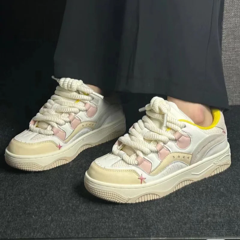 Кроссовки женские на платформе, Вулканизированная подошва, Спортивная повседневная обувь, Симпатичные, в стиле Харадзюку, весна-осень 2023 
Кроссовки женские на платформе, Вулканизированная подошва, Спортивная повседневная обувь, Симпатичные, в стиле Харадзюку, весна-осень 2023