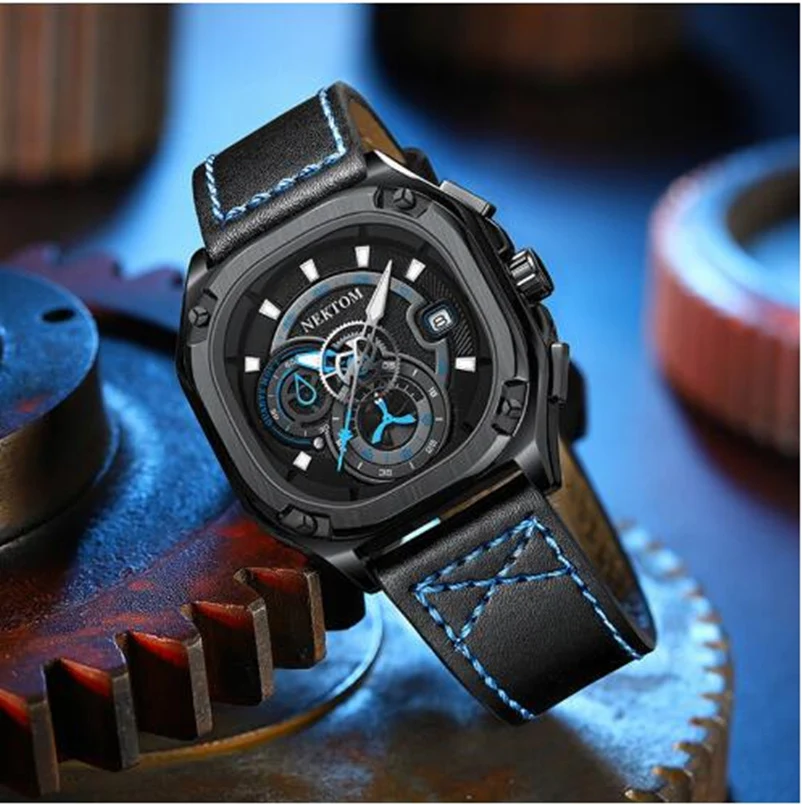 NEKTOM 2022 New Watches Square Sport Mens Watches Waterproof Full Leather Quartz Gold Clock Man Watches Luminous Wristwatch
NEKTOM 2022 New Watches Square Sport Mens Watches Waterproof Full Leather Quartz Gold Clock Man Watches Luminous Wristwatch