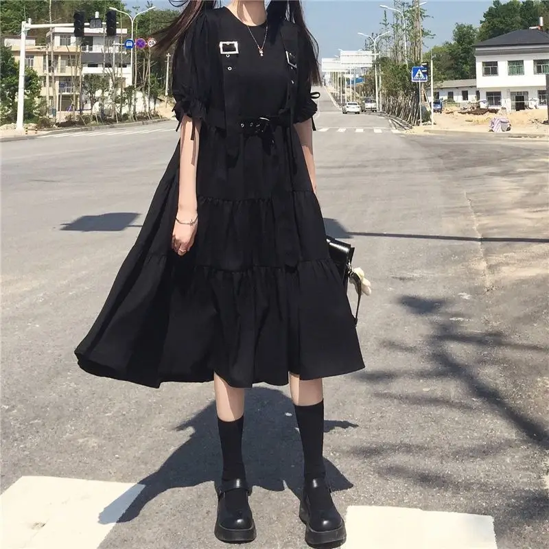 Gothic Style Dress Women Harajuku Vintage Gothic Dress Costume Lolita Kawaii Dress Punk Cute Long Sleeve Black Midi Dress
Gothic Style Dress Women Harajuku Vintage Gothic Dress Costume Lolita Kawaii Dress Punk Cute Long Sleeve Black Midi Dress