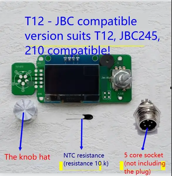 OLED-экран T12/JBC245/210 плата контроллера 3 в 1 белый фотоэлектрический паяльник