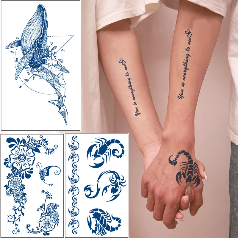 Татуировки Juice Ink боди-арт стойкая водостойкая Временная тату-наклейка цветок