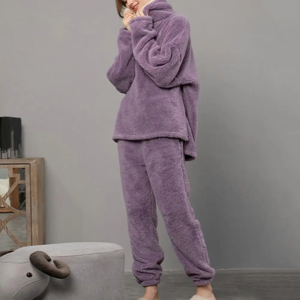 Winter Women Pajamas Set Loose Long Sleeves Pullover Elastic Waist Cold-proof Hooded Casual Homewear Suit 2Pcs/Set Sleeping
Winter Women Pajamas Set Loose Long Sleeves Pullover Elastic Waist Cold-proof Hooded Casual Homewear Suit 2Pcs/Set Sleeping