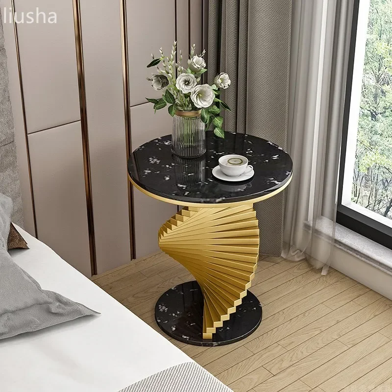 

Скандинавский журнальный столик, простой современный креативный роскошный маленький угловой столик для гостиной, Круглый боковой столик, мебель для прихожей и балкона