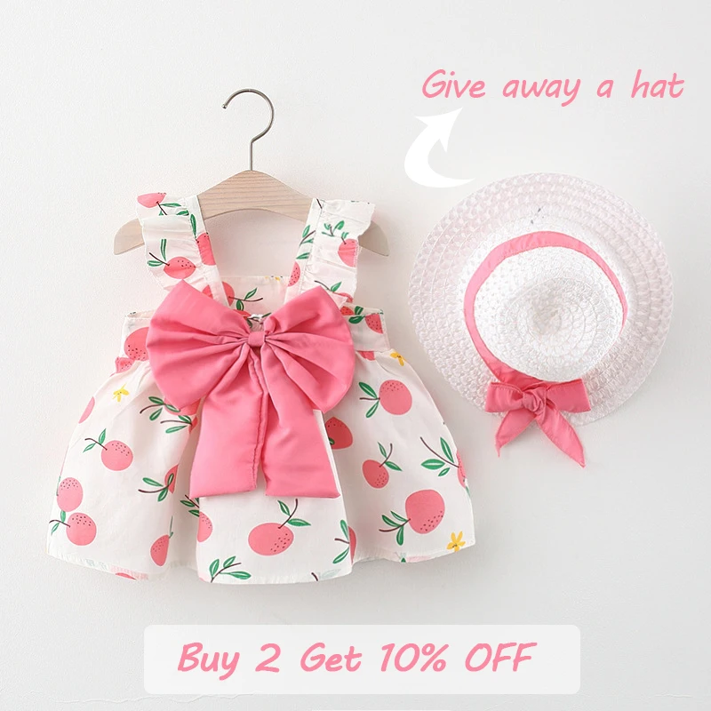 2Pcs Newborn Baby Girl Summer Beach Dresses Sweet Bow Print Sleeveless Skirt Infant Princess Dress+Sunhat 0-2 Years Toddler Set
2Pcs Newborn Baby Girl Summer Beach Dresses Sweet Bow Print Sleeveless Skirt Infant Princess Dress+Sunhat 0-2 Years Toddler Set