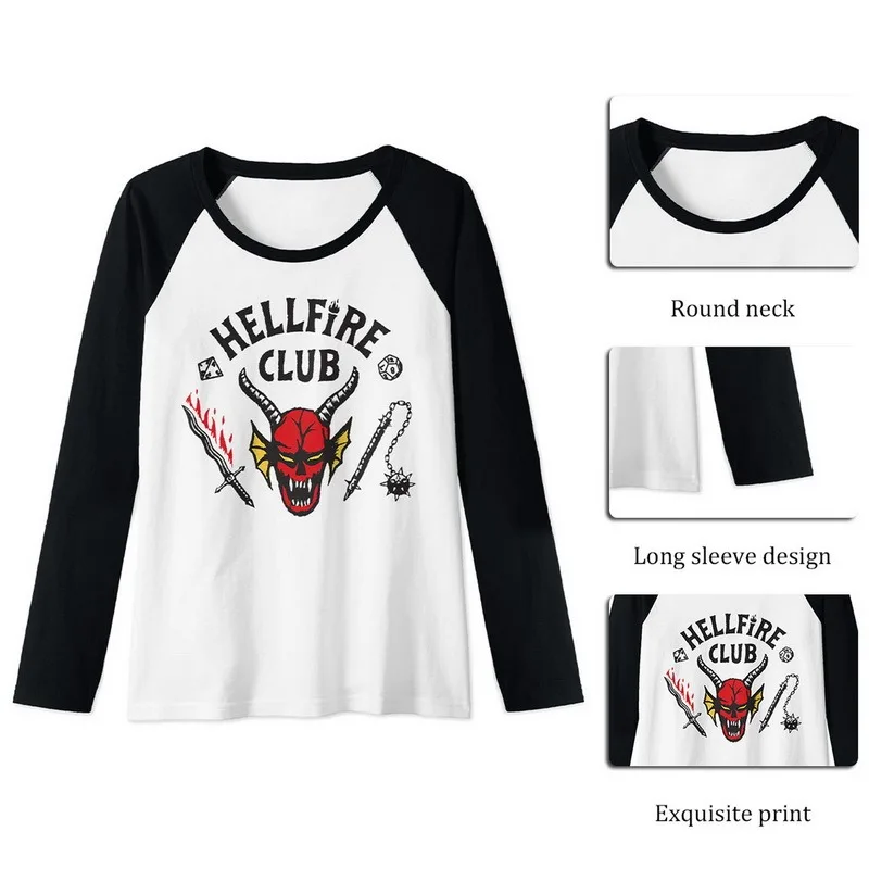 Stranger Things Season 4 Long Sleeve T Shirt Women/Men T-shirt Hellfire Club Tshirt Three Quarter Funny Tee Shirt Clothes Unisex
Stranger Things Season 4 Long Sleeve T Shirt Women/Men T-shirt Hellfire Club Tshirt Three Quarter Funny Tee Shirt Clothes Unisex