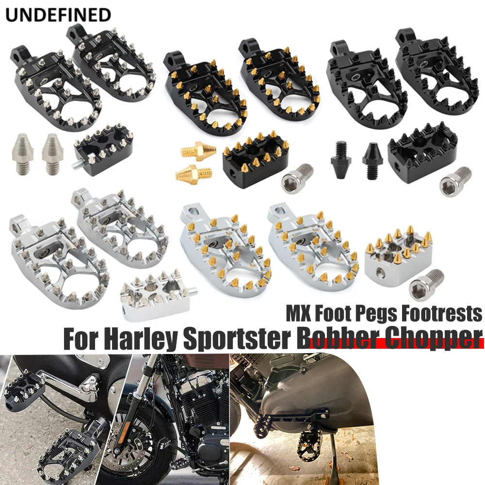 Motorcycle Foot Pegs MX Wide Fat Footrests Pedals w/Shifter Pegs For Harley Sportster XL 883 1200 Dyna Street Bob Bobber Custom
Motorcycle Foot Pegs MX Wide Fat Footrests Pedals w/Shifter Pegs For Harley Sportster XL 883 1200 Dyna Street Bob Bobber Custom