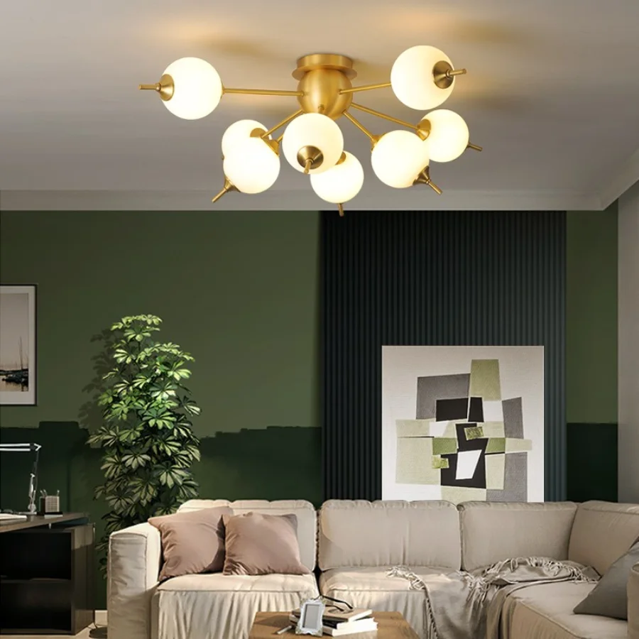 Copper Luxury LED Ceiling Light Modern Simple Surface Mount Dining Living Room Panel Lamp Bedroom Home Deco Glass Ball Fixtures
Copper Luxury LED Ceiling Light Modern Simple Surface Mount Dining Living Room Panel Lamp Bedroom Home Deco Glass Ball Fixtures