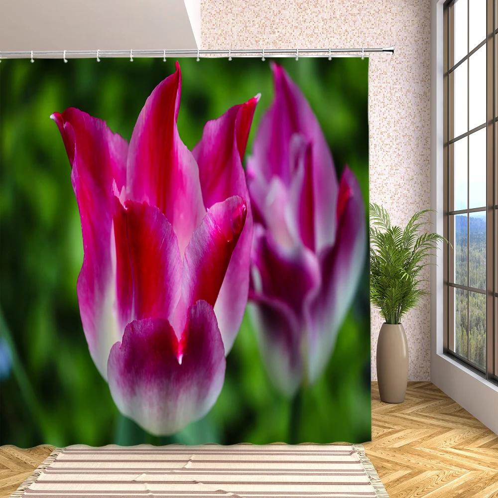Watercolor Tulip Lotus Flower Shower Curtain Spring Floral Green Garden Scenery Waterproof Fabric Bathroom Decor With Hooks
Watercolor Tulip Lotus Flower Shower Curtain Spring Floral Green Garden Scenery Waterproof Fabric Bathroom Decor With Hooks