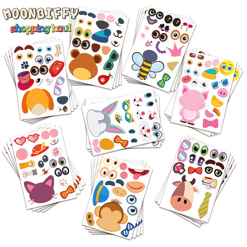 12Sheets/set Children DIY Puzzle Sticker Games Animals Face Funny Assemble Jigsaw Stickers Kids Educational Toy Boys Girls Gifts
12Sheets/set Children DIY Puzzle Sticker Games Animals Face Funny Assemble Jigsaw Stickers Kids Educational Toy Boys Girls Gifts