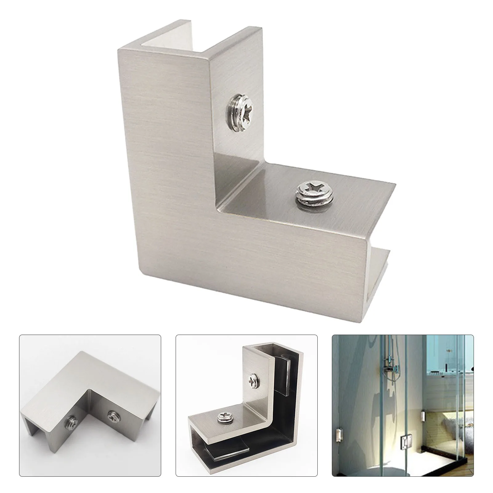 Glass Clamps 90 Degrees Shelves Support Bracket Clips Hardware For 8 To 12 Mm Thickness Board Glass Acrylic L-shaped Corner Code
Glass Clamps 90 Degrees Shelves Support Bracket Clips Hardware For 8 To 12 Mm Thickness Board Glass Acrylic L-shaped Corner Code