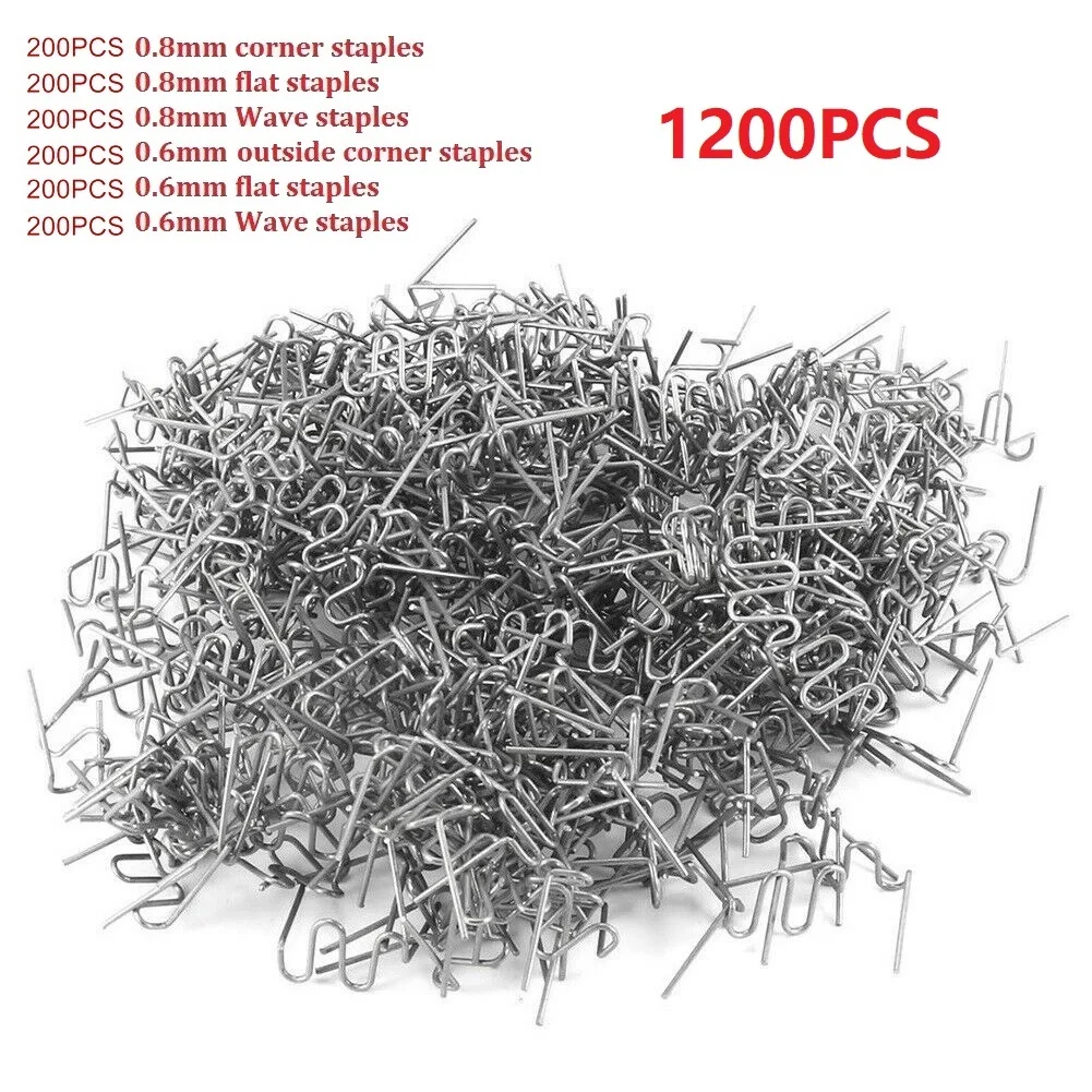 1200PCS 0.6/0.8mm Hot Stapler Staples Welding Nail Stainless Steel For Plastic Welder/Car Bumper Repair Tools Kit
1200PCS 0.6/0.8mm Hot Stapler Staples Welding Nail Stainless Steel For Plastic Welder/Car Bumper Repair Tools Kit