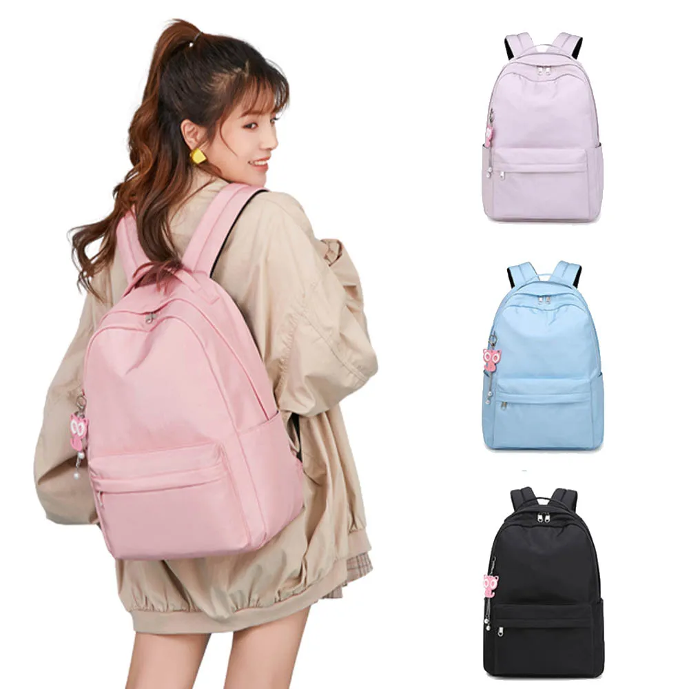 School Backpacks For Students Korean Style Large Capacity Woman Travel Bag With Kawaii Ornaments Men'S Black Simple Backpacks
School Backpacks For Students Korean Style Large Capacity Woman Travel Bag With Kawaii Ornaments Men'S Black Simple Backpacks