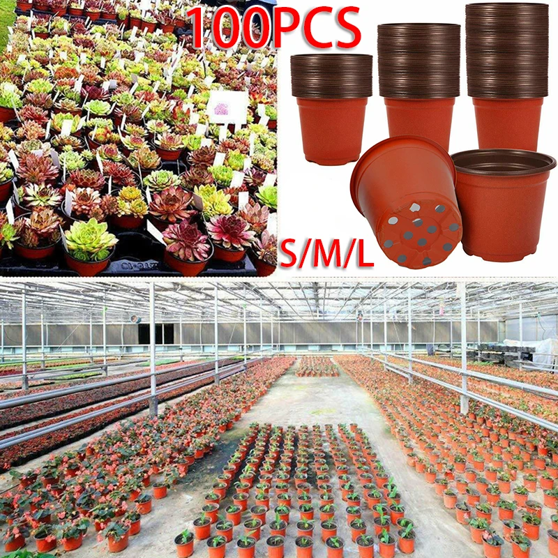 100Pcs Plastic Grow Box Reusable Flower Pots Plant Nursery Pot Transplant Flower Planter Pots With Holes For Growing
100Pcs Plastic Grow Box Reusable Flower Pots Plant Nursery Pot Transplant Flower Planter Pots With Holes For Growing