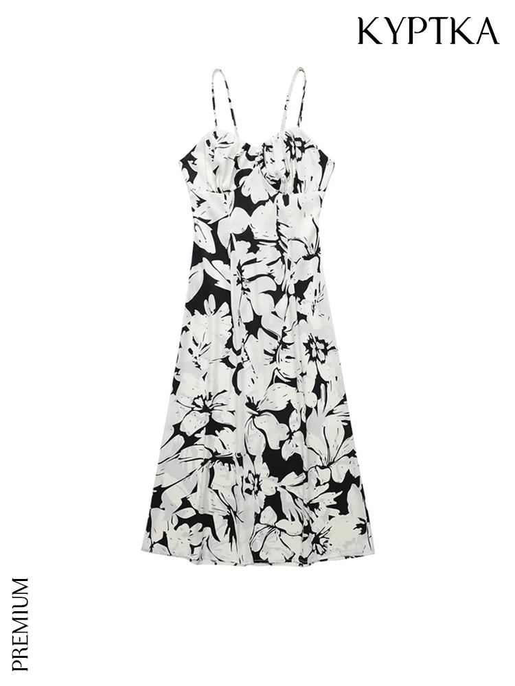KYPTKA Women Fashion Tropical Print Camisole Midi Dress Vintage Backless With Tied Thin Straps Female Dresses Vestidos Mujer
KYPTKA Women Fashion Tropical Print Camisole Midi Dress Vintage Backless With Tied Thin Straps Female Dresses Vestidos Mujer