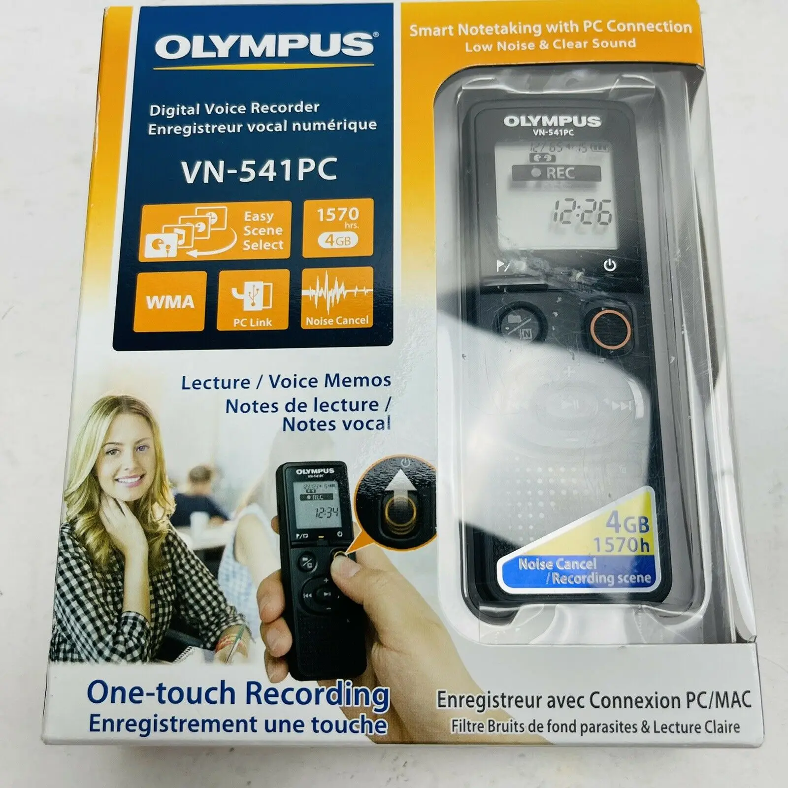 

Olympus VN 541PC 4GB Цифровой диктофон черный