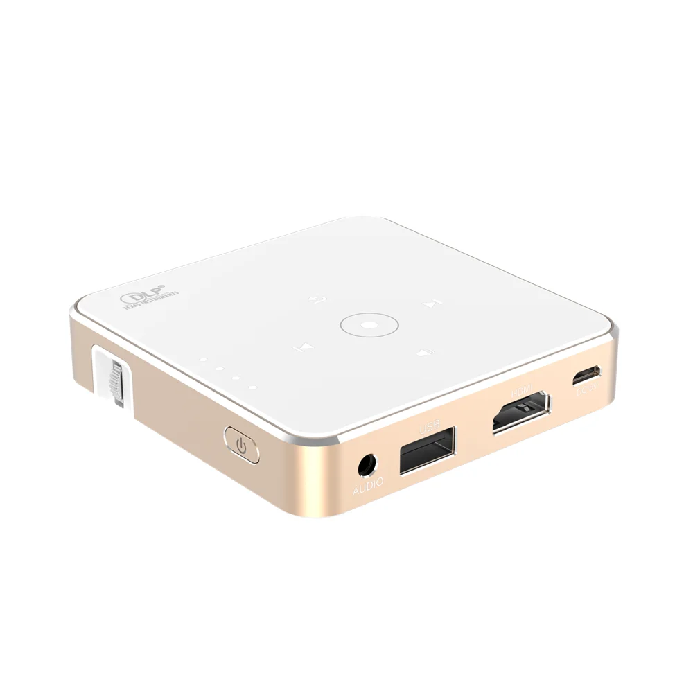 Ultra Mini Portable Projector DLP Rechargeable Pico Projector 100" Display Compatible with iPhone iPad Android
Ultra Mini Portable Projector DLP Rechargeable Pico Projector 100" Display Compatible with iPhone iPad Android