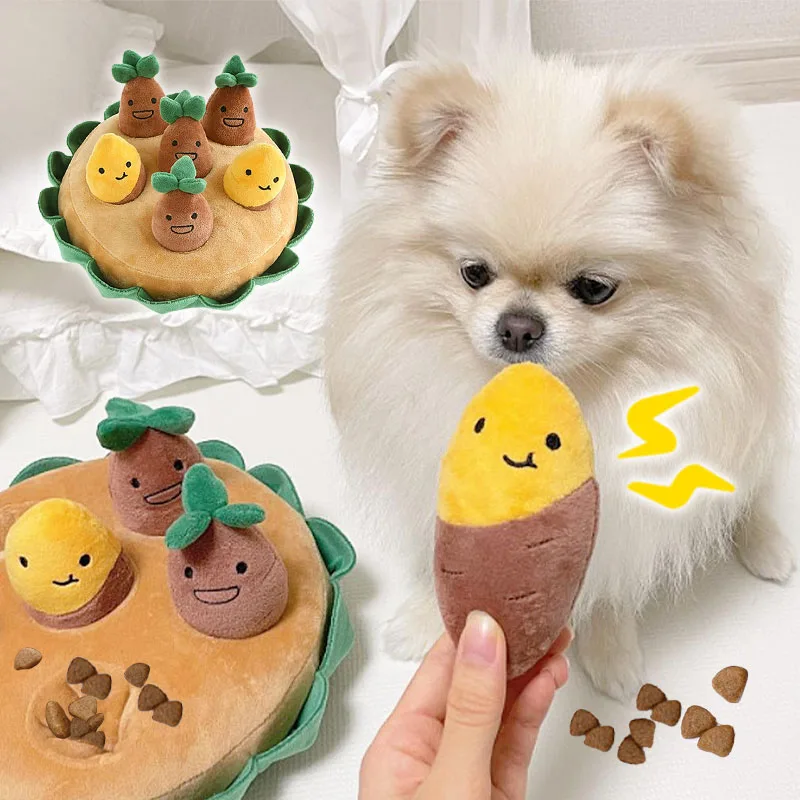 

Designer Dog Sniffing Toy Interactive Squeaky Pet Puzzle Toys Snuffle Treat Dispenser Slow Feeder For Puppy Chew IQ Training