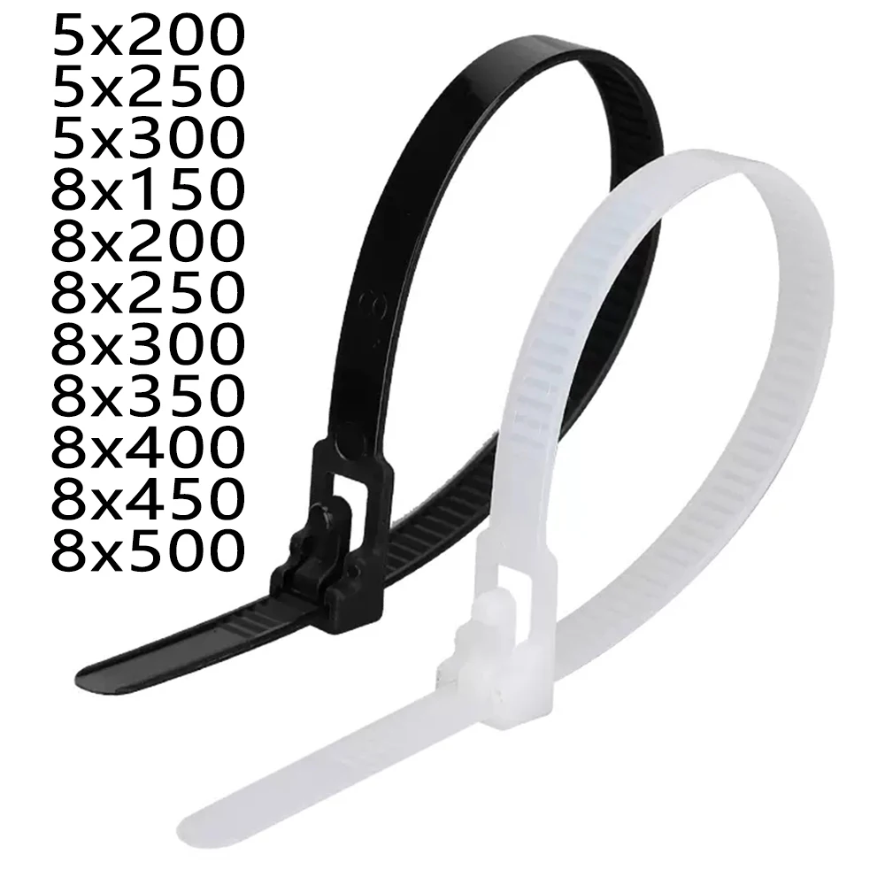 30PCS Detachable Nylon Strap Black 5mm 8mm Reusable Self-locking Strap Retractable Zipper Strap Fixed Strap Black 5*200 5*300
30PCS Detachable Nylon Strap Black 5mm 8mm Reusable Self-locking Strap Retractable Zipper Strap Fixed Strap Black 5*200 5*300