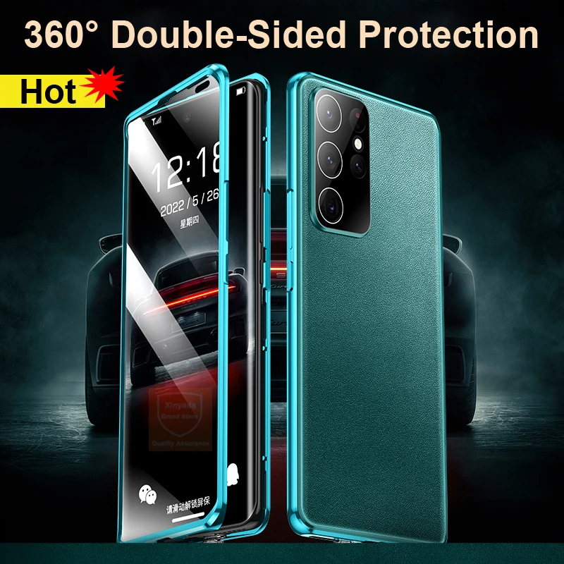360 Full Body For Samsung Galaxy S22 S23 Ultra Case Metal Bumper Tempered Glass Case For Galaxy S22 S23 Plus Flip Cover Shell
360 Full Body For Samsung Galaxy S22 S23 Ultra Case Metal Bumper Tempered Glass Case For Galaxy S22 S23 Plus Flip Cover Shell