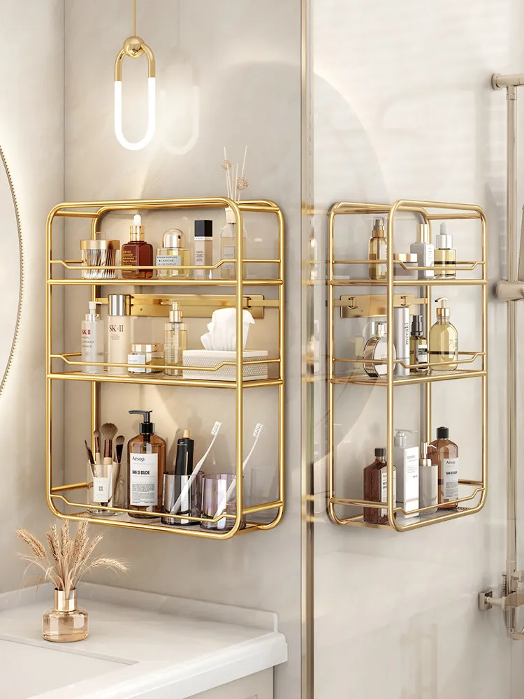 Light Luxury Bathroom Rack Acrylic Punch-Free Washstand Wall Cosmetics Wall Hanging Bathroom Toilet Storage
Light Luxury Bathroom Rack Acrylic Punch-Free Washstand Wall Cosmetics Wall Hanging Bathroom Toilet Storage