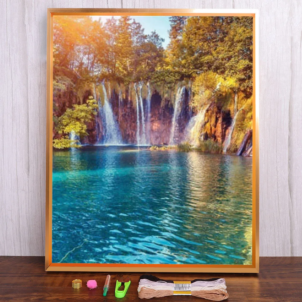 Landscape Printed Fabric 11CT Cross Stitch Set DIY Embroidery DMC Threads Handmade Knitting Needlework Handiwork Package
Landscape Printed Fabric 11CT Cross Stitch Set DIY Embroidery DMC Threads Handmade Knitting Needlework Handiwork Package