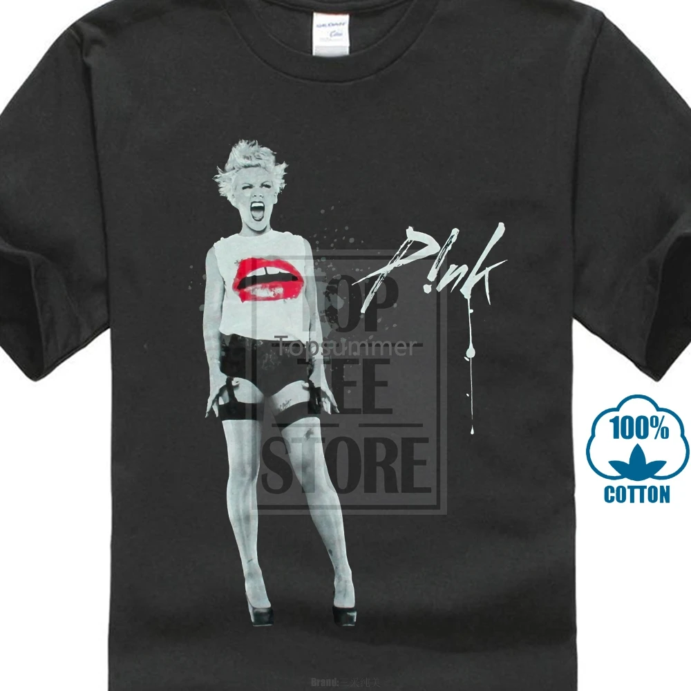 

Розовый P!Nk Step Up правда о любви Тур 2013 черная футболка новая официальная Merch