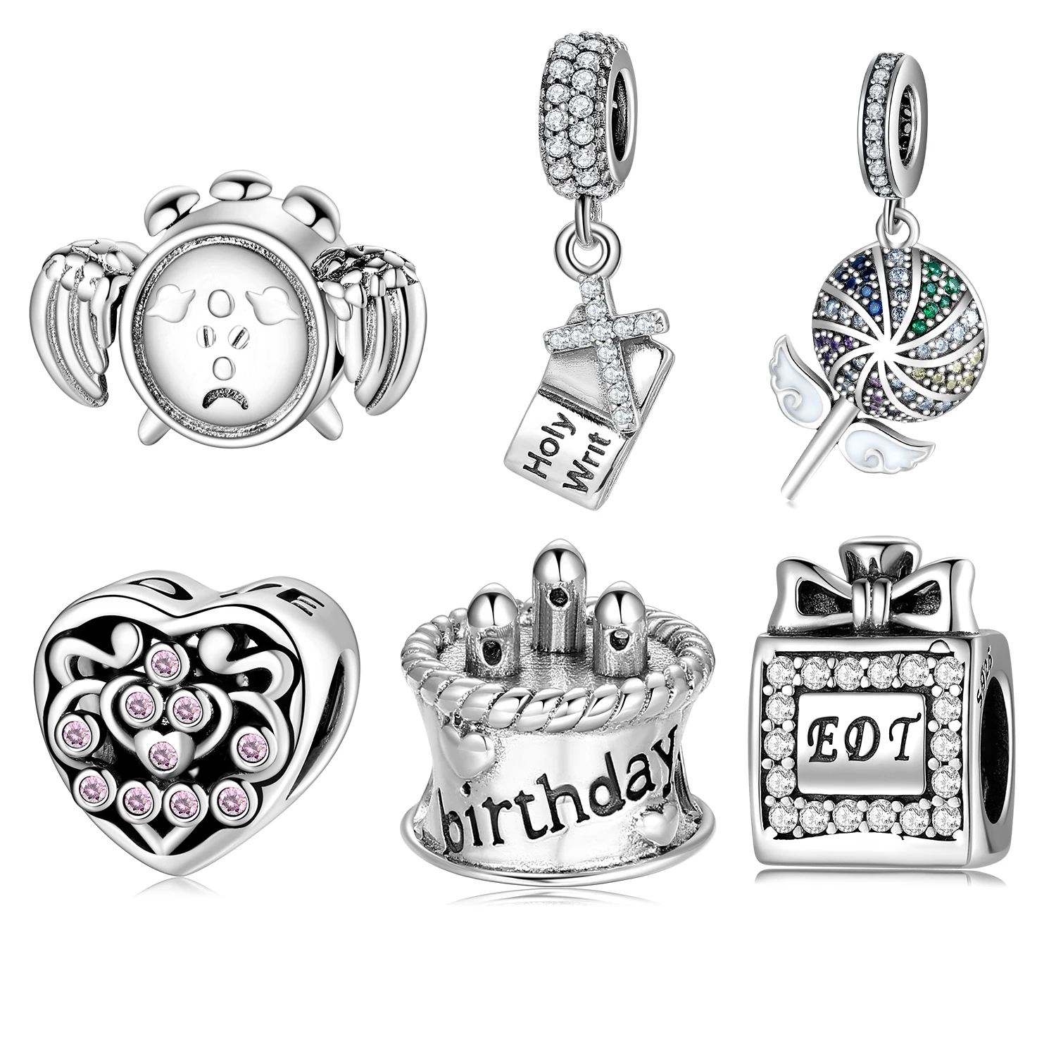 JIUHAO 925 Silver Charms Birthday Cake Alarm Clock Angel Animal Beads Accessories Fit Original Pendant Bracelet Jewelry Making
JIUHAO 925 Silver Charms Birthday Cake Alarm Clock Angel Animal Beads Accessories Fit Original Pendant Bracelet Jewelry Making