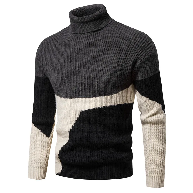 2022 New Winter Men's High Neck Sweater Loose Pullover Retro Color Contrast Knitwear Coat Cute Korean Fashion Men's Wear
2022 New Winter Men's High Neck Sweater Loose Pullover Retro Color Contrast Knitwear Coat Cute Korean Fashion Men's Wear