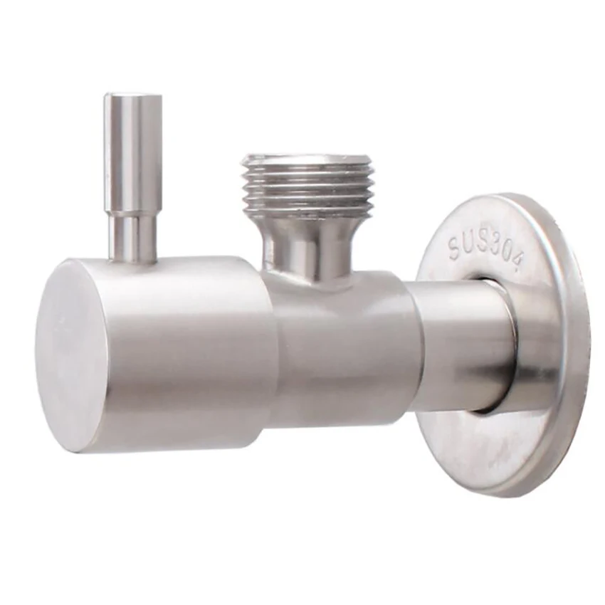Brushed Water G1/2 Round Handle 304 Stainless Steel Hot And Cold Shut Off Triangular Angle Valves For Bathroom Accessories
Brushed Water G1/2 Round Handle 304 Stainless Steel Hot And Cold Shut Off Triangular Angle Valves For Bathroom Accessories