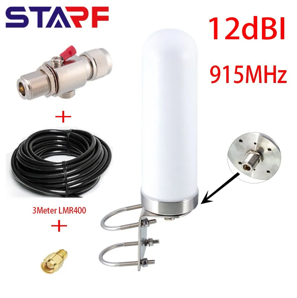 12 DBi 915Mhz Omni-directional LoRa RF Antenna For Helium RAK Miner 12 DBI 915MHZ Antenna 3meter LMR-400 SYNCROBIT BOBCAT NEBRA
12 DBi 915Mhz Omni-directional LoRa RF Antenna For Helium RAK Miner 12 DBI 915MHZ Antenna 3meter LMR-400 SYNCROBIT BOBCAT NEBRA