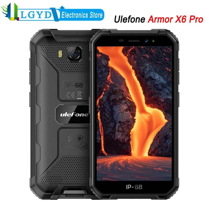 

Ulefone Armor X6 Pro Rugged Phone Global Version 4GB RAM 32GB ROM 5.0'' Android 12 MTK Helio A22 Quad Core Dual SIM 4G LTE NFC