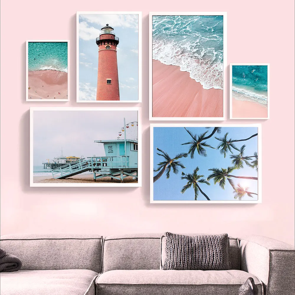 Nature Landscape Poster Nordic Pink Beach Canvas Painting Summer Tropical Blue Sea Art Print Wall Picture Living Room Home Decor
Nature Landscape Poster Nordic Pink Beach Canvas Painting Summer Tropical Blue Sea Art Print Wall Picture Living Room Home Decor