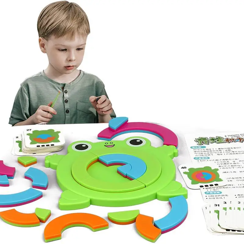

Puzzles For Kids Ages 3-5 Toddler Frog Jigsaw Early Educational Learning STEM Montessori Toy For Fine Motor Skills Gift For Boys