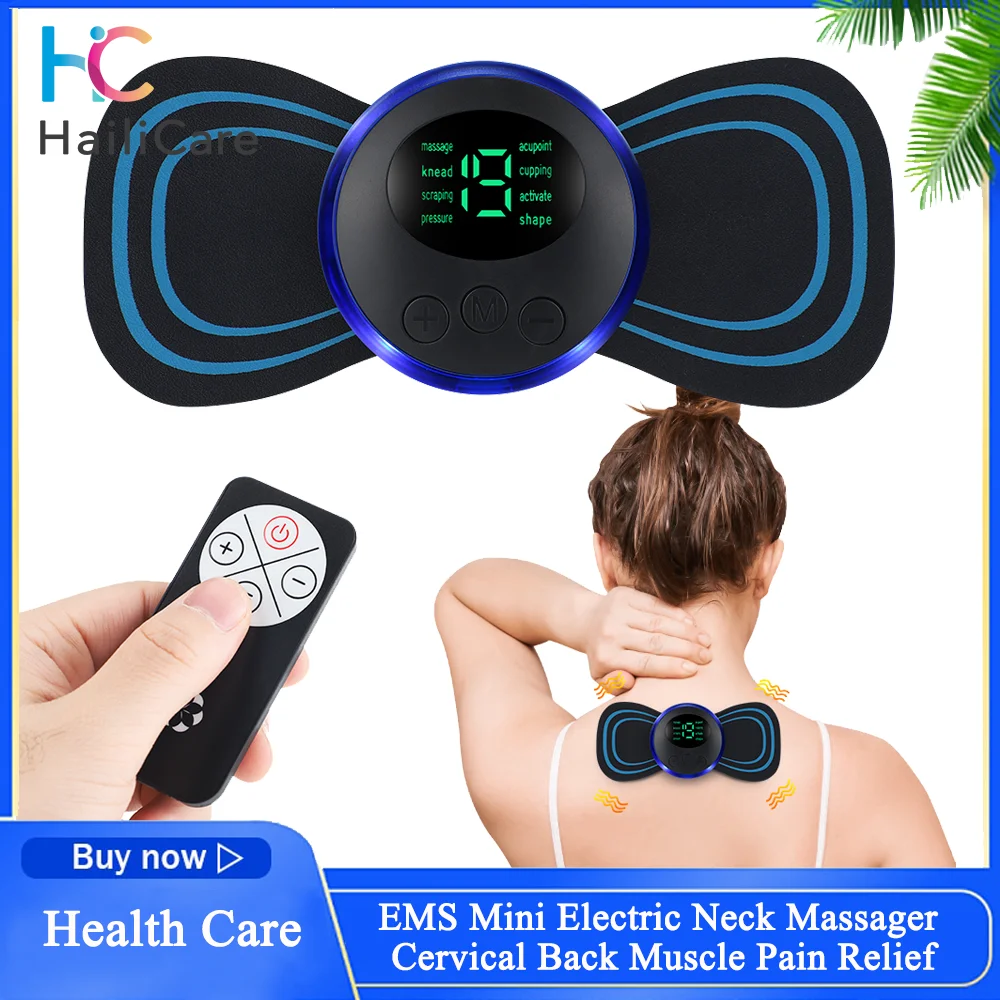 EMS Mini Electric Pulse Neck Shoulder Massager LCD Display 8 Mode Cervical Massage Patch Pain Relief Full Body Musle Massagers
EMS Mini Electric Pulse Neck Shoulder Massager LCD Display 8 Mode Cervical Massage Patch Pain Relief Full Body Musle Massagers