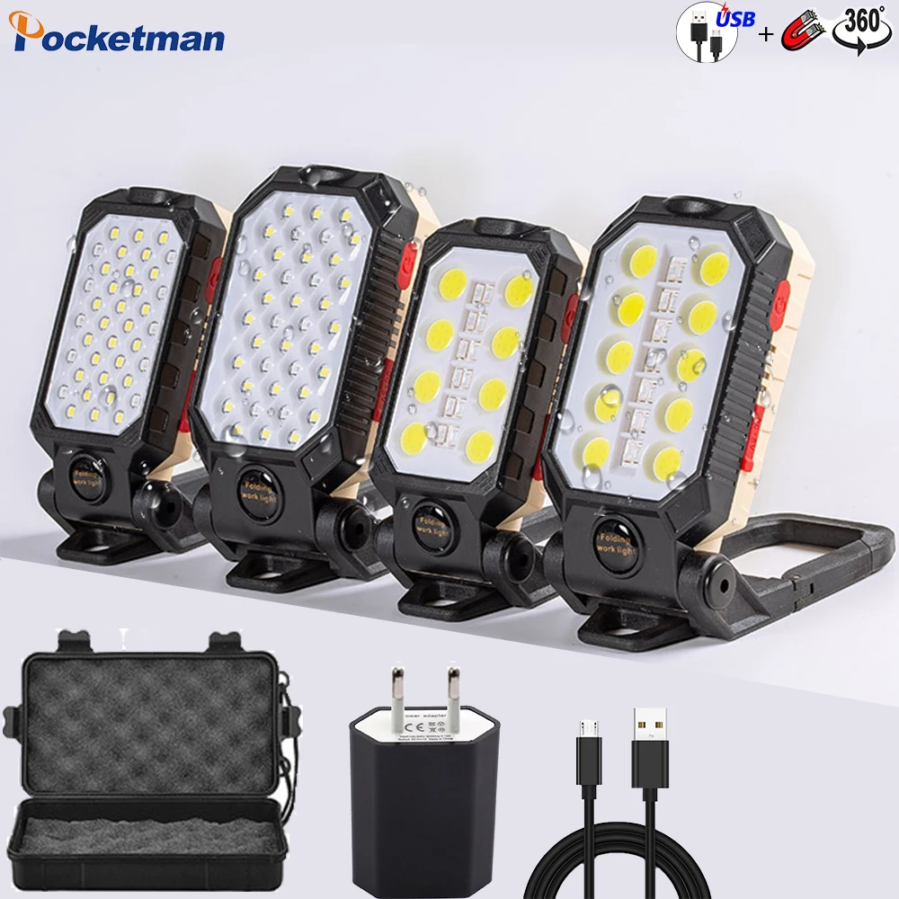 Big 28 Leds USB Rechargeable COB Work Light Portable LED Flashlight with Power Display and Magnet Waterproof Camping Lantern
Big 28 Leds USB Rechargeable COB Work Light Portable LED Flashlight with Power Display and Magnet Waterproof Camping Lantern