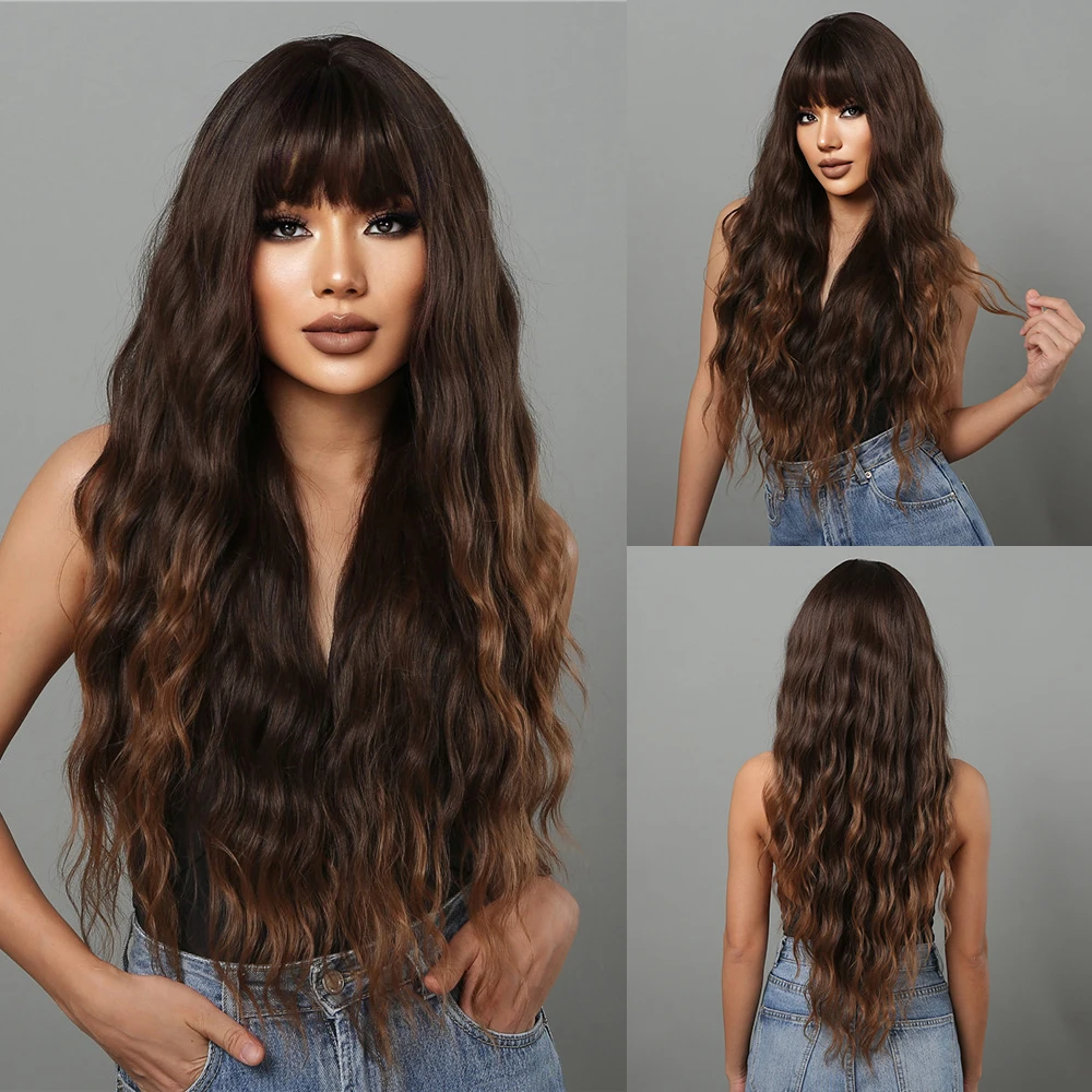 Brown Ombre Synthetic Wigs Super Long Water Wavy Wigs for African American Women Cosplay Daily Wig Heat Resistant Fiber
Brown Ombre Synthetic Wigs Super Long Water Wavy Wigs for African American Women Cosplay Daily Wig Heat Resistant Fiber