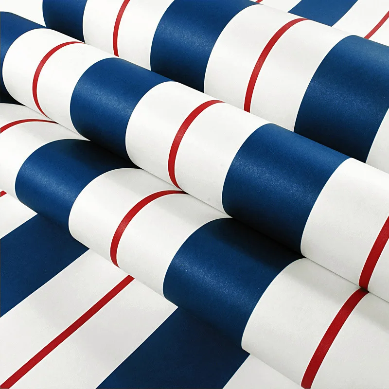 British Style Wallpaper Vertical Stripes Mediterranean Style Simple Modern Non-woven Bedroom Background Wallpaper
British Style Wallpaper Vertical Stripes Mediterranean Style Simple Modern Non-woven Bedroom Background Wallpaper
