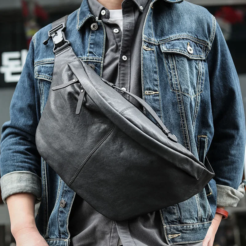 AETOO Men's large capacity leather locomotive chest bag plant tanned cowhide sports crossbody bag outdoor backpack original nic
AETOO Men's large capacity leather locomotive chest bag plant tanned cowhide sports crossbody bag outdoor backpack original nic