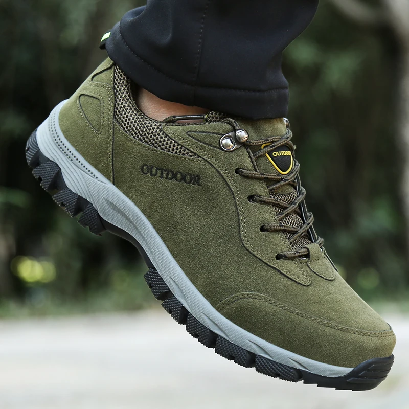 Men's Hiking Shoes Brand Suede Leather Men Sport Shoe Outdoor Climbing Hunting Sneakers Wear-resistant Tactical Zapatillas 39-49
Men's Hiking Shoes Brand Suede Leather Men Sport Shoe Outdoor Climbing Hunting Sneakers Wear-resistant Tactical Zapatillas 39-49