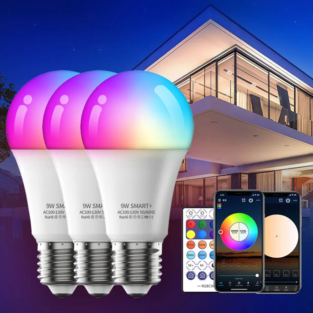 LED WiFi Smart Light E27 Bulb Head RGB Color Voice Control Lamp Home Room Party Lighting Decorative Supplies
LED WiFi Smart Light E27 Bulb Head RGB Color Voice Control Lamp Home Room Party Lighting Decorative Supplies
