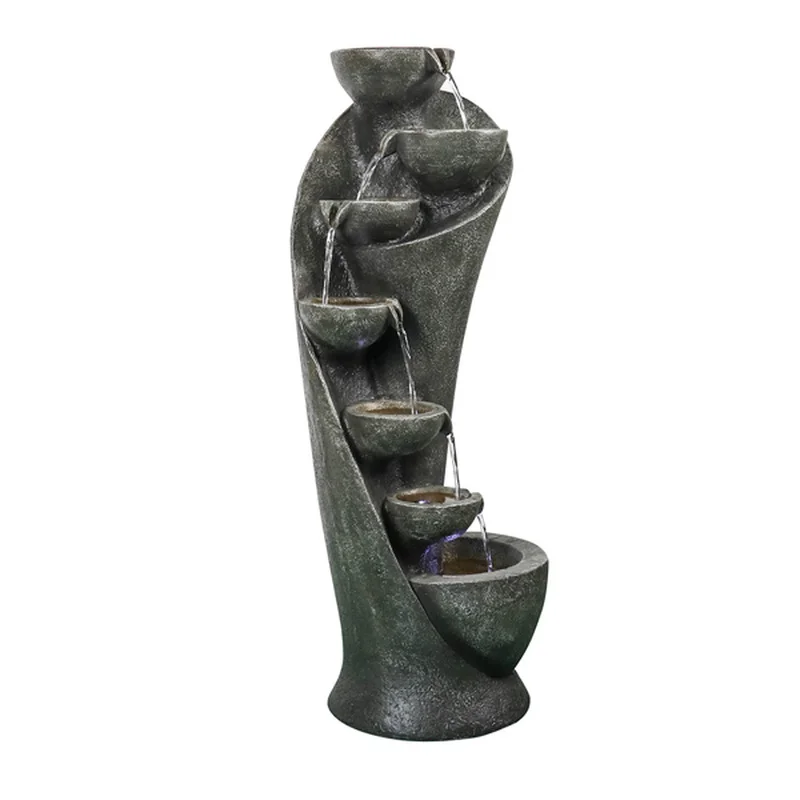 39inches High 7-Tier Modern Curved Outdoor Water Fountain for Home/ Yard Decoration
39inches High 7-Tier Modern Curved Outdoor Water Fountain for Home/ Yard Decoration