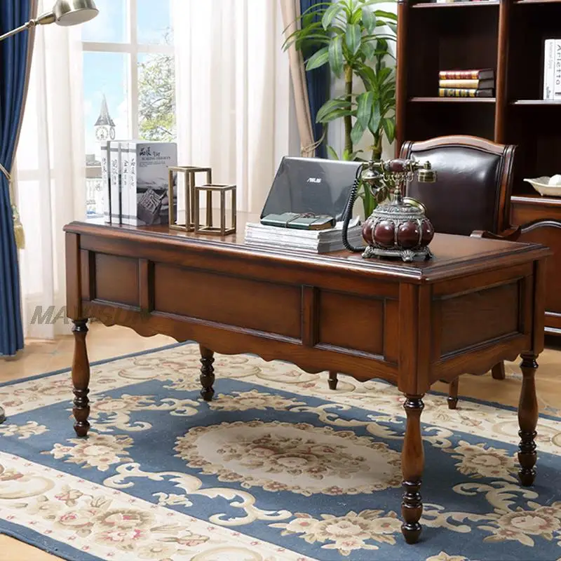 Classical American Study Room Desk All Solid Wood Office Computer Square Simple Nordic Desk And Chair Set Combination Furniture
Classical American Study Room Desk All Solid Wood Office Computer Square Simple Nordic Desk And Chair Set Combination Furniture