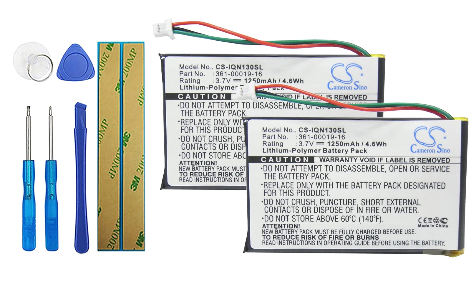 2pack 1250mA Battery for Garmin Nuvi 1375T, Nuvi 1390, Nuvi 1390T,Nuvi 1490 361-00019-12, 361-00019-16
2pack 1250mA Battery for Garmin Nuvi 1375T, Nuvi 1390, Nuvi 1390T,Nuvi 1490 361-00019-12, 361-00019-16