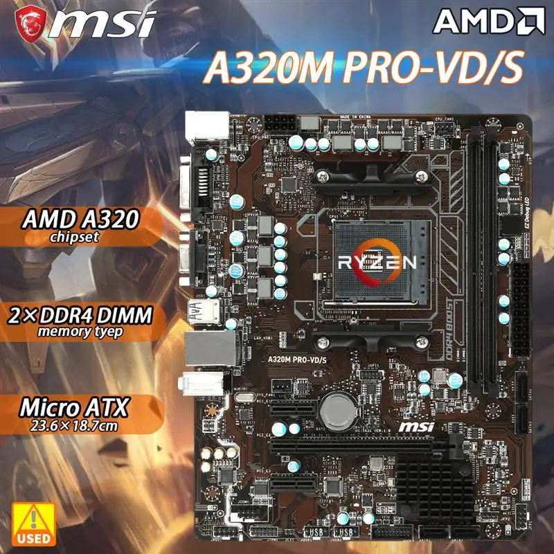 Материнская плата AM4 поддерживает Процессор AMD RYZEN MSI A320M PRO-VD/S использует разъем чипсета AMD A320 AM4 7-й DDR4 PCI-E 3,0 Micro ATX
Материнская плата AM4 поддерживает Процессор AMD RYZEN MSI A320M PRO-VD/S использует разъем чипсета AMD A320 AM4 7-й DDR4 PCI-E 3,0 Micro ATX