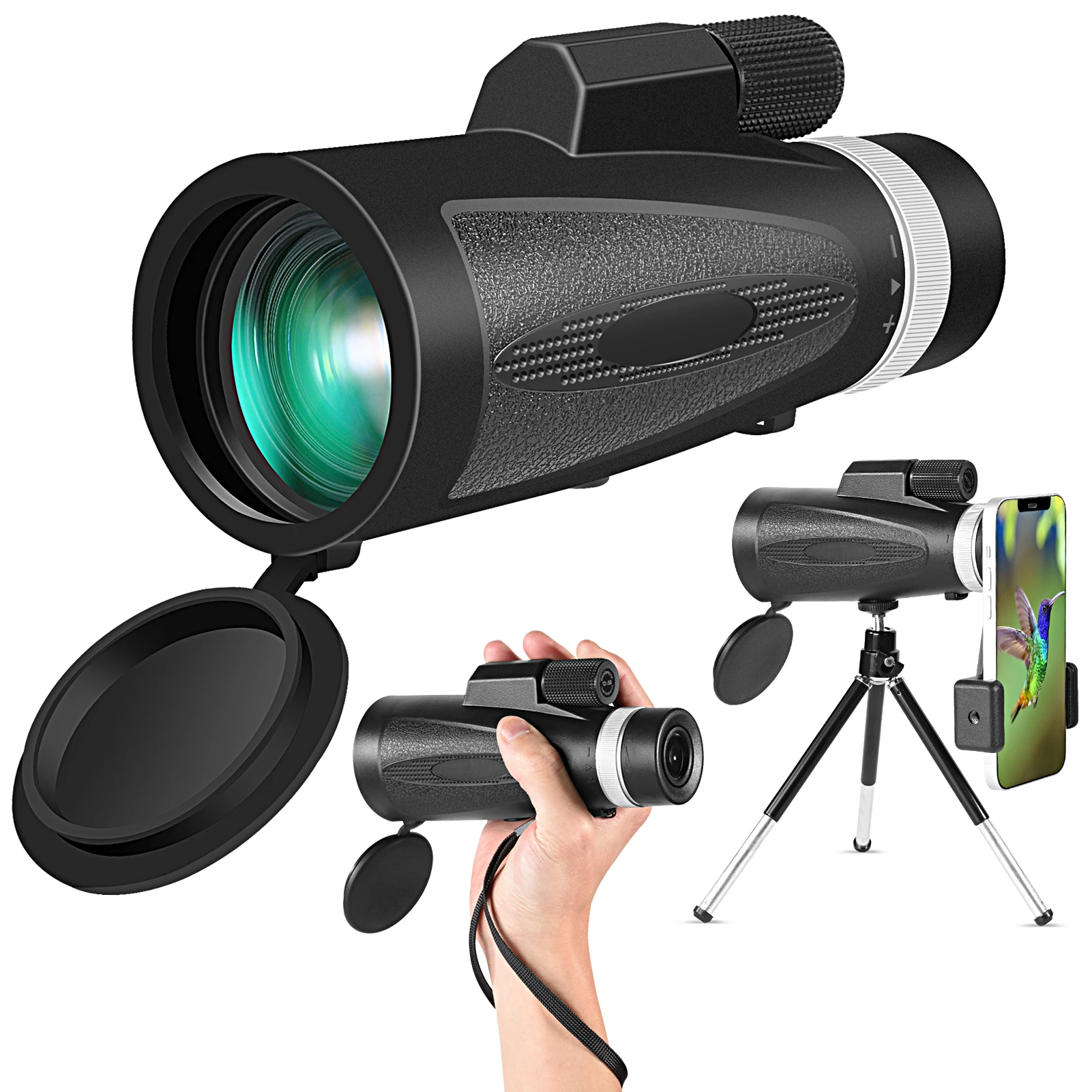 

HD Monoculars 12X50 Waterproof Hunting Zoom Monocular Low Light Night Vision Telescope Binoculars for Outdoor Viewing