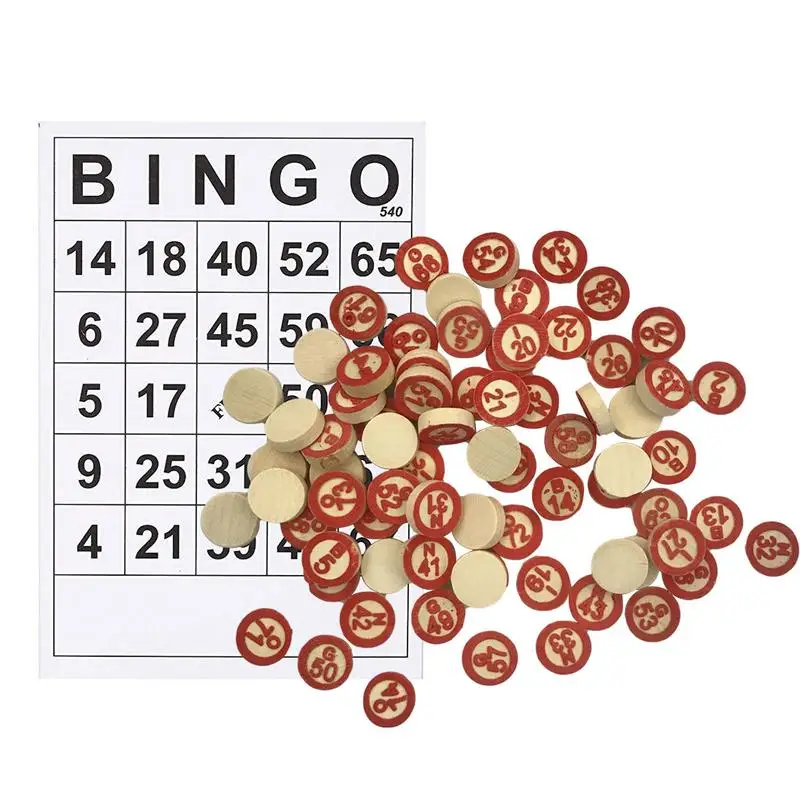 40pcs Classic Russian BINGO Board Game Paper Cards 75 Numbers Chips Card Game for Adults Kids Family Party Interactive Toy
40pcs Classic Russian BINGO Board Game Paper Cards 75 Numbers Chips Card Game for Adults Kids Family Party Interactive Toy