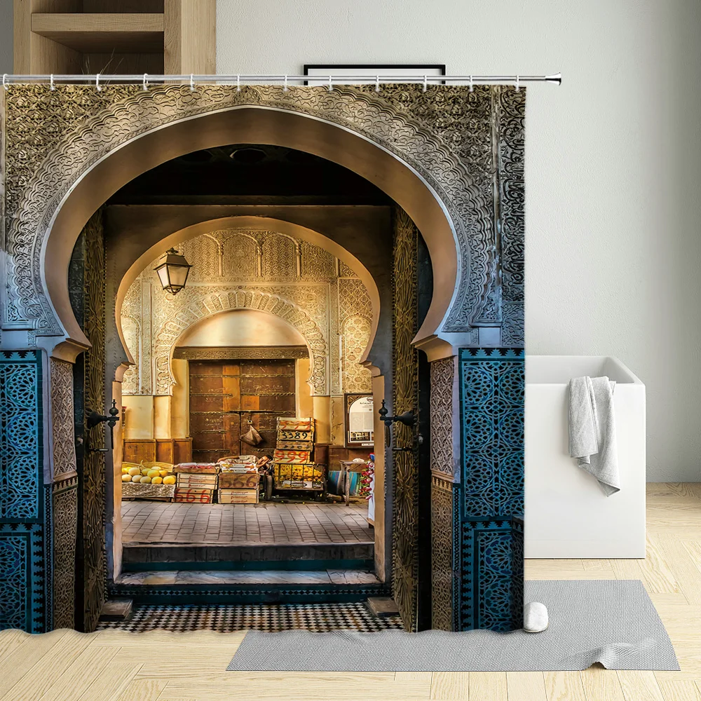 Vintage Morocco Gate Shower Curtain Exotic Geometric Pattern Old Wooden Door Luxury Engraving Bathroom Decor Hook Bathtub Screen
Vintage Morocco Gate Shower Curtain Exotic Geometric Pattern Old Wooden Door Luxury Engraving Bathroom Decor Hook Bathtub Screen